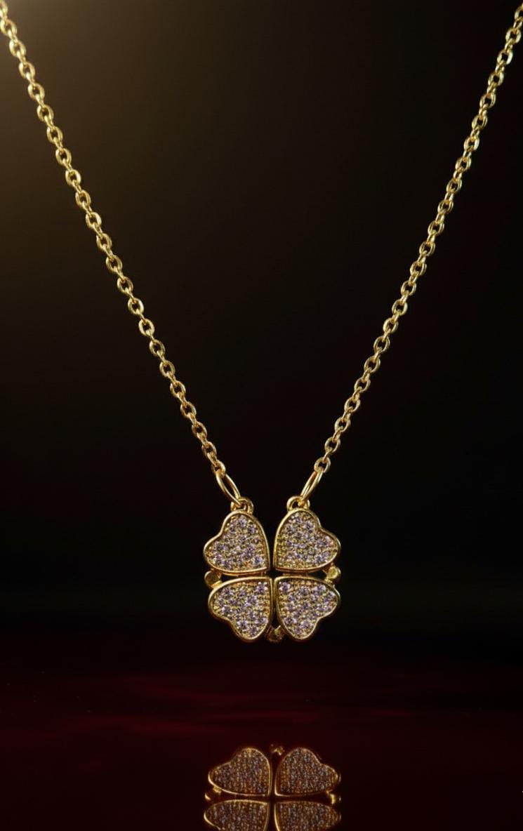 Miora “Hearts in Bloom” Transformable Clover Necklace
