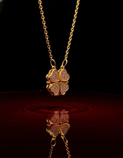 Miora “Hearts in Bloom” Transformable Clover Necklace