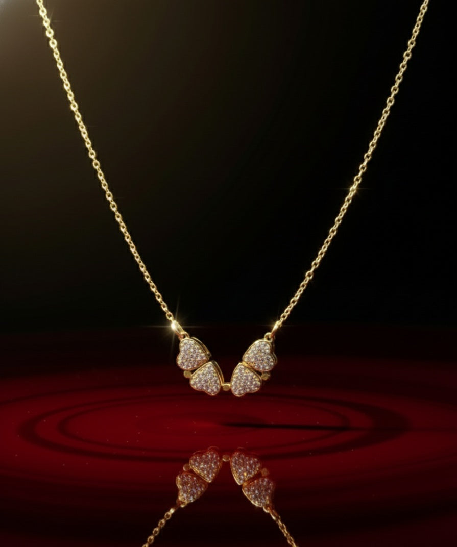 Miora “Hearts in Bloom” Transformable Clover Necklace